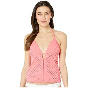 Kenneth Cole Reaction Womens Pink Tankini Swim Top Size Large